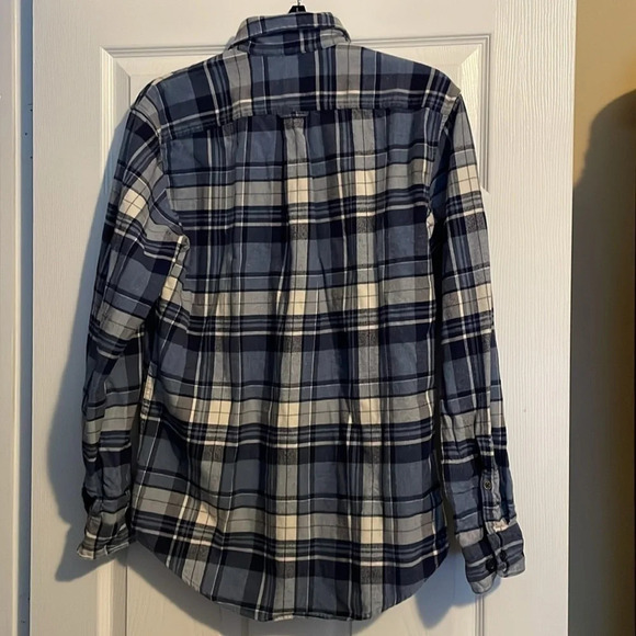 Lands’ End mens blue button down flannel shirt size small - Picture 6 of 8